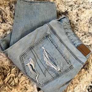 American Eagle Tomgirl jeans NO STRETCH size 12 short